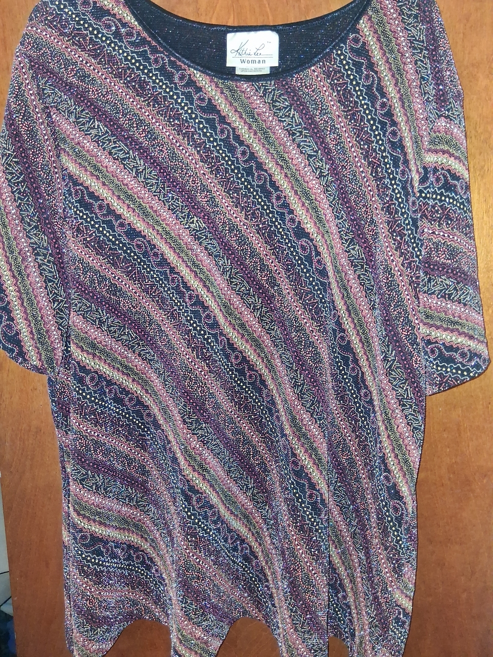 Multicolor Patterned Short-Sleeve Shirt - Purple